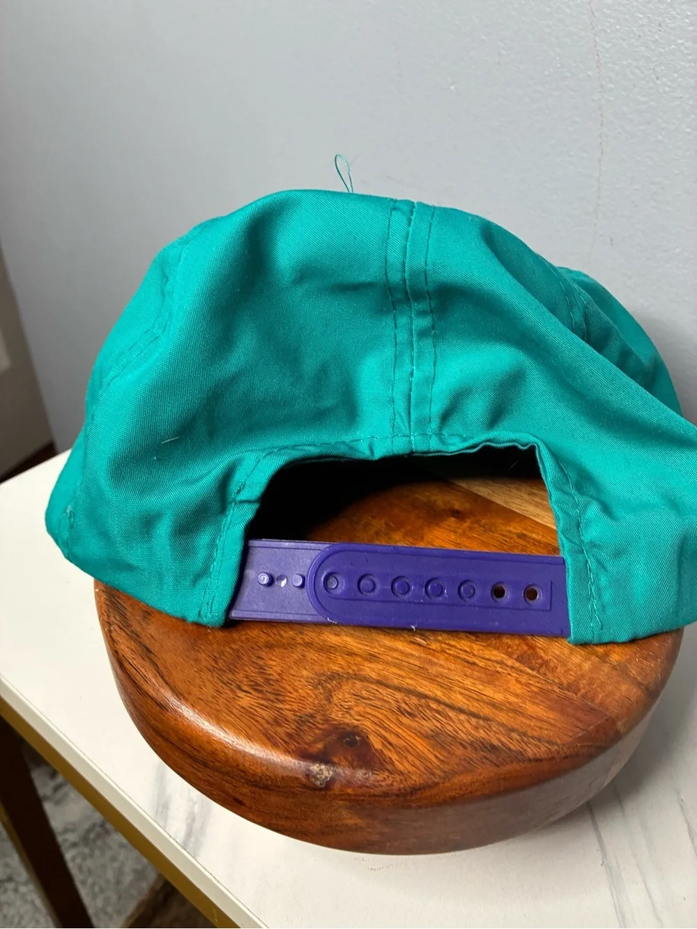 Embroidered Green & Purple Snapback Hat